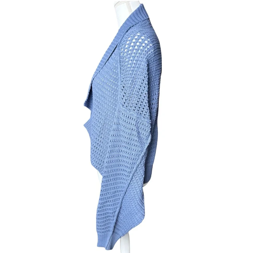 Free‎ People We The Free Blue Gulf Knit Cardigan XL Organic Cotton NWT